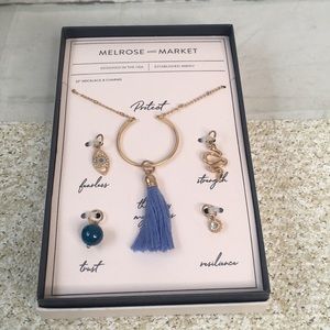 Melrose Market Neclace Blue Lucky Evil Eye Snake Rhinestone Interchangeable